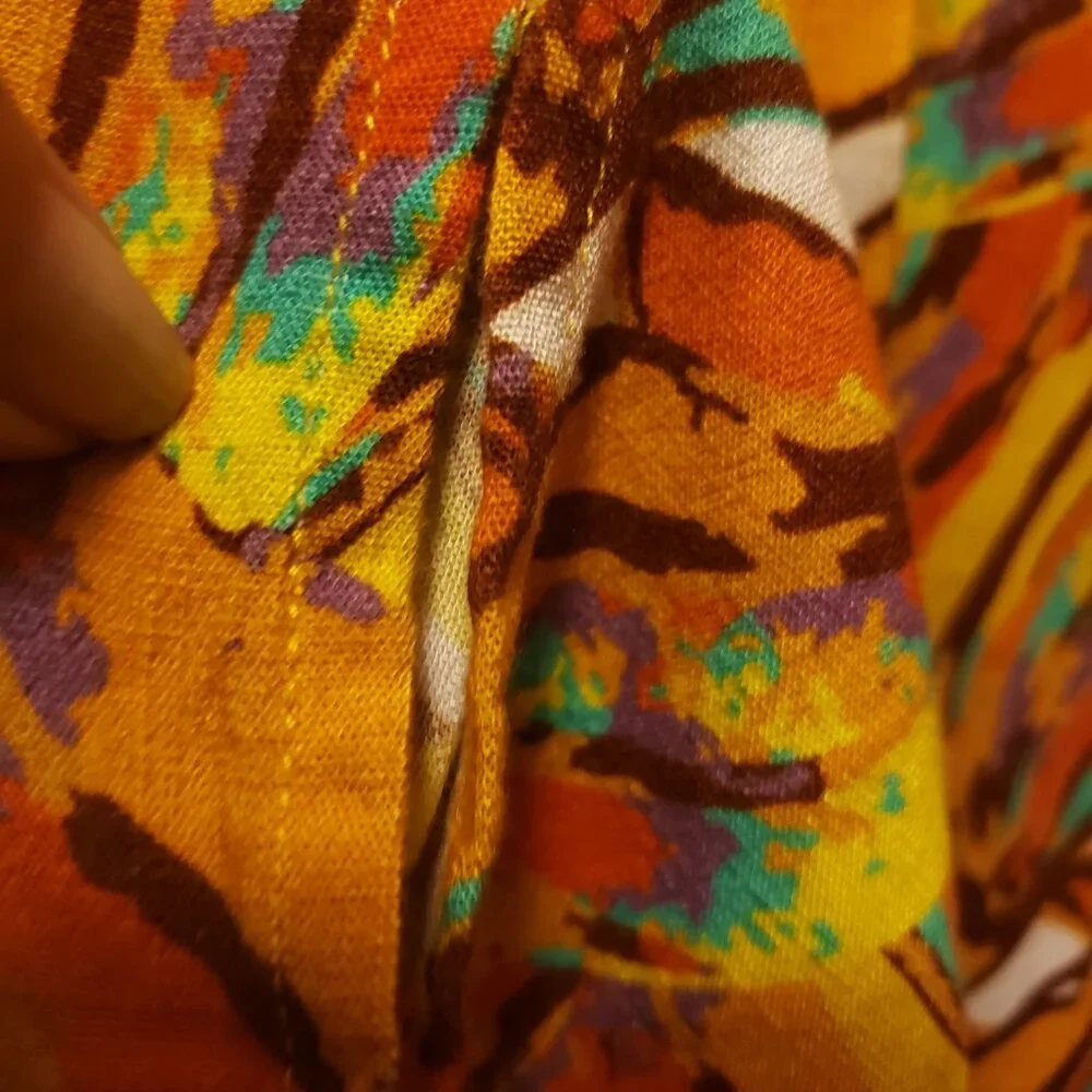 Lorraine Linen-Bamboo Blouse - Orange Crushed! - Picture 10 of 14